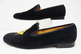 Rare Tricker's Loafer Shoes Freemason Masonic, Black Velour, London England Size 10.5
