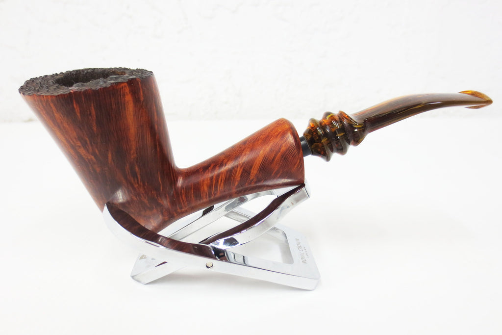 Vintage Erik Nordig Denmark Rustic Estate Tobacco Pipe 2.5" Tall Bowl, Freehand