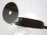 Vintage Medical Head Mirror Reflector 3.5" by Adams USA, Leather Band, Boilable