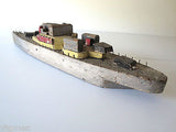 WWII Torpedo Missile Wood Boat, 27' Long, Original Colors Military Navy Folk Art