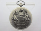Vintage Nautical Pocket Watch, Molnija CCCP Open Face Watch, Maritime, Old Ship