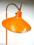 Gio Ponti Laurel Mid Century Floor Lamp, Rare Orange, 1950-60's Lightolier, UFO