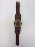 Vintage Military Watch Artillery Canon, Army Vostok, Date,New Pilot Leather Band