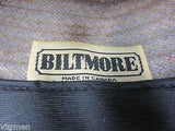 Vintage 1960's Biltmore Fedora Hat, Size 7 Wool Cotton Fedora, Leather Buckle