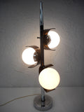 Mid Century Chrome Lamp 34", Atomic Age, Chrome & Glass Balls, Eames Reggiani