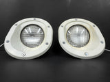 Vintage 1960 Morse Boat Lights, Angled Housing Inset Boat Head Lamps