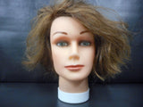 Vtg Dannyco Mannequin Head 10" Short Chatain Hair Cut, Store Display, Prop