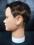 Vtg Dannyco Mannequin Head 10" Shaved Auburn Hair Cut, Store Display, Prop