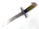 WWII German Officer Eagle Head Combat Fighting Dagger Knife 13 1/2" Long, Feathers, Military Army, Fullers