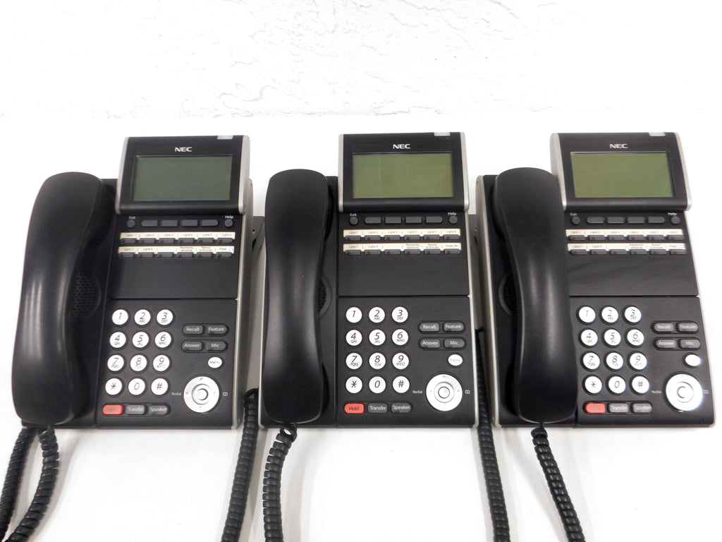 Lot 3 NEC Office Telephone 12 Multi Lines, LCD Digital Folding Screen, DT300 Series Model DTL-12D-1