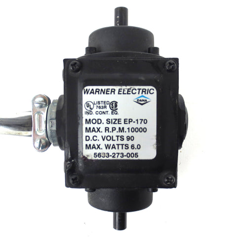 Warner Electric Motor Model EP-170, 10 000 RPM, 90VDC, 6W, Compact Size 6X3"