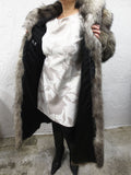 Vintage Silver Tip Racoon Fur Coat Signed Oslo Montreal 53" Long, Ladies Fur Coat