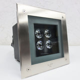 Simes Italy Modern Design Recessed Exterior Flush Mount LED Downlight, 7.75" Sq.