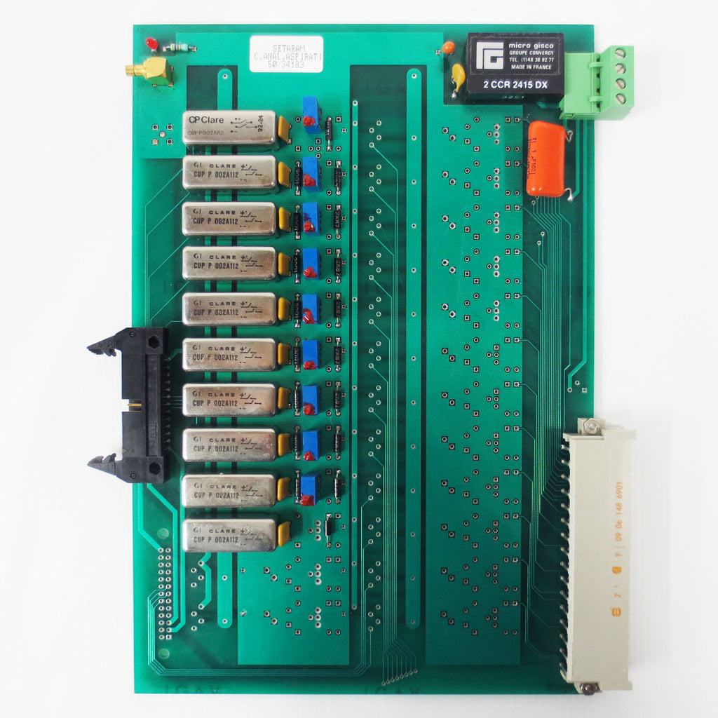 New Setaram Analog Input/Ouput Card 50/34183, Vacuum Circuit Board, 10 Relays