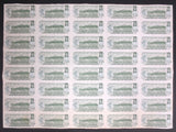 Vintage 1973 Uncut Sheet of 40 Canadian One Dollar Bills Series BFK