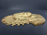 Tabernacle Ornament Jesus Christ Cast Iron, Gold Church Altar Crown of Thorns