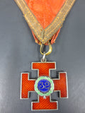 Vintage Masonic Medal Scottish Rite 32, Sterling Silver Enamel Teutonic Cross