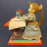 Vintage 1950s Tin Dolly Dressmaker 7" Battery Sewing Toy TN Nomura WORKS