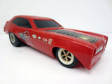 Vintage 1970s Cox Pinto Red Dragster 12.5", Tether, Straight Line Race Gas Car