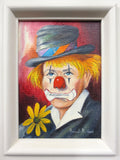 Sad Gris Pau Clown Painting by Famous Canadian Artist Muriel Millard 1922-2014