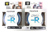 20 New Fujifilm DVD-R Video Photo Data Recordable Disks 30min 1.4Gb Up to 4X