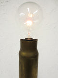 23" Tall Trench Art Lamp made with a 3" 50 Cal Brass Shell, Used on Army Boat