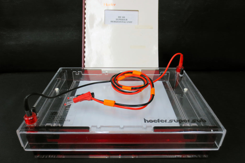 Hoefer HE 100 SuperSub Submarine Electrophoresis Chamber with Gel Tray & Manual