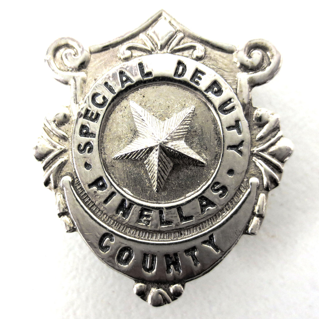 Vintage Pin Badge Special Deputy Pinellas County Florida U.S.A. Police Sheriff