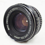 Vintage 1980 Pentax SMC Prime Lens 55mm 1:2 for Asahi K1000 35mm SLR Film Camera