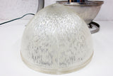 Vintage 1970s General Electric Pyrex Street Light Globe Fixture 12" Industrial Bubble Gum