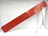 Antique WWI Airplane Wood Propeller 5' 8" Tall, Original Red, ROTATES ON WALL