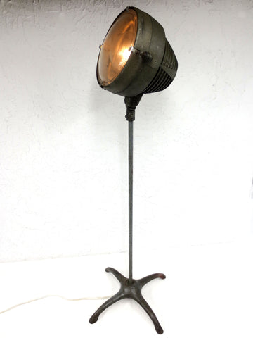 Vintage Industrial Tripod Floor Light 45", Floor Lamp Spotlight, Stonco