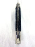 Vintage Knife 9" Ruko Solingen Germany, Fleur de Lys, Black Textured Handle