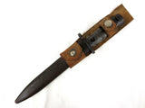 Vietnam War Bayonet 11.5" Marked 1957 Canadian Arsenals, Metal Leather Scabbard