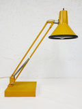 Vintage Mid Century Articulating Swing Arm Drafting Desk Lamp by Luxo, Yellow