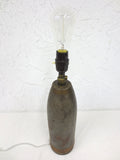 Vintage Mid Century Brass Shell Desk Lamp 18", Trench Art Industrial Table Lamp