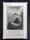 Antique Holy Card Lace Canivet by Letaille Boumard Paris, Mysterious Holy Spirit