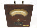 Antique 1890s Weston AC Volt Meter Ammeter Cased in Solid Oak Box, Model 155