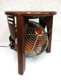 Vintage 1950s Floor Fan Hassock Stool, Rare Superior Electric, Vornado Style