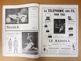 Antique 1923 Paris Newspaper L'Illustration, La TSF, Eiffel Tower, Advertising