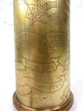 WWI 1914 Brass Shell Desk Lamp 16" Trench Art, Patronenfabrik Karlsruhe Germany