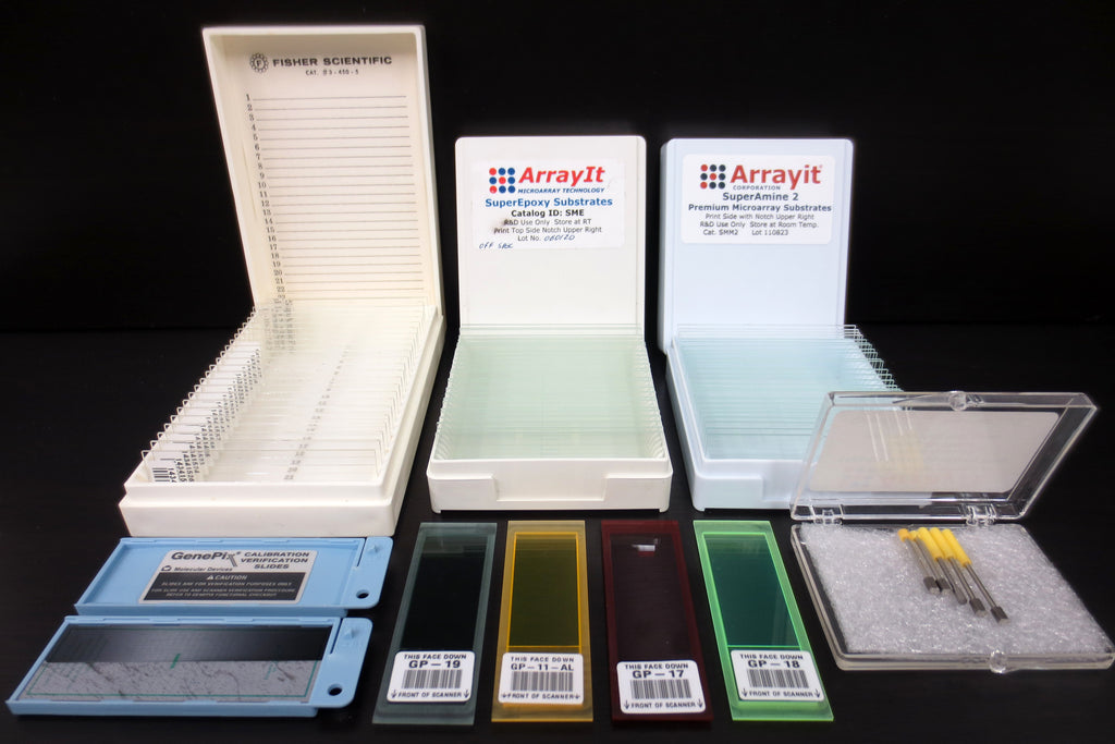 Arrayit, Fisher & Genepix Lab Accessories, Microarray Spotting Pins, 75+ Microscope & Test Slides