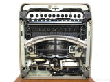 Vintage 1950s Smith Corona Super Portable Typewriter, Green Keys, With Case