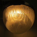 Vintage 1960s Holophane Street Globe Light Fixture 12" Dia, Industrial Spotlight