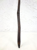Antique Root Wood Cane 33" Rustic Walking Stick, Sterling Silver Band,Angry Duck