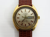 Vintage Waltham Automatic Watch 25 Jewels, Big 38mm Watch, Day/Date, Gold Tone