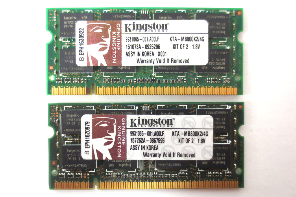New Kingston 4GB 2x2GB RAM Kit for Apple iMac PC2-6400 DDR2 800MHz KTA-MB800K2/4G