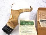 WWII 1942 Civilian Gas Mask Respirator, Instructions and Original Box, Dominion