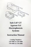 Bio-Rad Original Instructions Manual for all Sub Cell GT Electrophoresis Systems