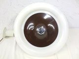 Vintage Atomic UFO Saucer Ceiling Light Fixture 17" Dia Signed Rolly Italy 1974